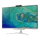 Acer Aspire C24-865 masaüstü bilgisayar, ince ekranı ve gümüş renkli ayağıyla önden görünüm