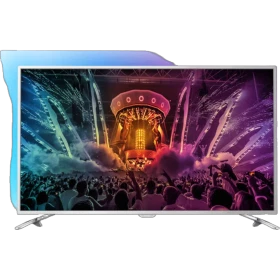 Philips 49PUS6561 Ultra HD 4K LED televizyon, renkli konser sahnesi ekranıyla sergileniyor