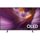Samsung 83S85F Ultra HD 4K OLED televizyon, vitrin ön ekranında renkli manzara ve “OLED” yazısı.