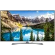 LG 43UJ750V Ultra HD 4K LED televizyon, doğal manzara görüntüsü ekranda; siyah şık tasarım.