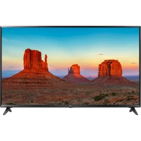 LG 55UK6100PLB 55 inç Ultra HD 4K LED televizyon, manzara ekranı açık şekilde vitrin görünümü