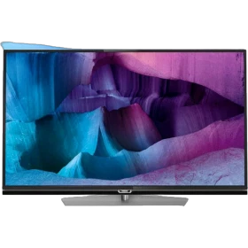 Philips 55PUK7150 Ultra HD 4K LED televizyon, siyah çerçeveli; canlı renkler ve yüksek çözünürlük.