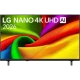 LG 85NU900B6LA Ultra HD 4K LED televizyon ekranında canlı renkli desenler ile vitrin görünümü