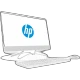 HP 24-f0051nt 8UE18EA beyaz masaüstü bilgisayar, geniş ekranı, klavyesi ve faresiyle birlikte