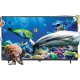 Axen 3D Uydu Alıcılı Full HD 43 inç LED televizyon, deniz canlıları görüntüsü ve siyah çerçevesiyle