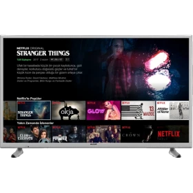 Arçelik A65L 8860 5S Ultra HD 4K LED televizyon, Netflix içerikleri açıkken önden görünüm