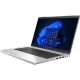 HP EliteBook 640 G9 81M83AA gümüş ultrabook laptop; açık klavye ve mavi ekran arayüzü görünüyor.