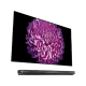 LG OLED65W7V Ultra HD 4K TV ekranında mor çiçek deseni görünen televizyon, genel renk.