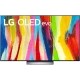 LG OLED55C24LA Ultra HD 4K OLED televizyon; renkli canlı ekran görüntüsü ile vitrin sunumu, genel renk.
