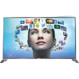Philips 55PUS8809 Ultra HD 4K LED televizyon; sosyal medya ve uygulama ikonlu ekran görüntüsü, genel renk.