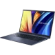 ASUS VivoBook 15 M1502YA-BQ186 koyu mavi iş ve ofis laptopu, açık ekran ve klavye görünüyor