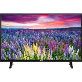 Vestel 49UB8300 Ultra HD 4K LED televizyon, renkli çiçek tarlası görüntüsü ve siyah çerçevesiyle