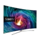 Samsung 88JS9500 Ultra HD 4K TV; ince çerçeveli televizyon, canlı renklerle UHDR TV ekranı görünüyor.
