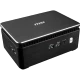 MSI Cubi 3 Silent S-055XTR siyah kompakt masaüstü bilgisayar, ön USB bağlantıları ve güç düğmesiyle birlikte
