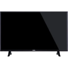 Vestel 32HB7020 HD Ready LED televizyon, siyah çerçeveli ekran ve ayak tasarımıyla önden görünüm