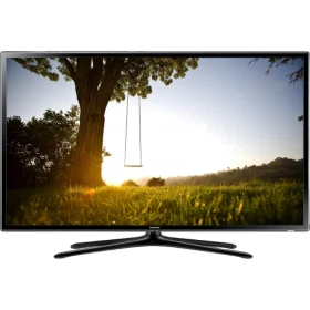Samsung 40F6170 Full HD FHD TV vitrinde, ince çerçeveli genel renk LED ekran üzerinde manzara görüntüsü