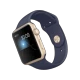 Apple Watch Sport 42 mm altın rengi alüminyum kasa ve gece mavisi spor kordonlu akıllı saat