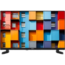 Vestel 32H8531 HD Ready HD TV, renkli apartman cephelerini gösteren siyah çerçeveli LED televizyon