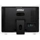 MSI PRO AC17-301TR-X siyah masaüstü bilgisayarın bağlantı noktaları ve standı görünen arka yüzü