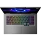 Gri Lenovo LOQ 17IRX10 83JH006ETR-10 oyuncu laptop, açık ekranda RGB aydınlatmalı klavye ile üstten görünüm