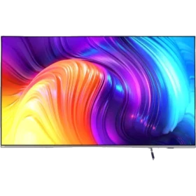 Philips 65PUS8507 Ultra HD 4K LED televizyon, renkli soyut ekran görüntüsüyle önden görünüm