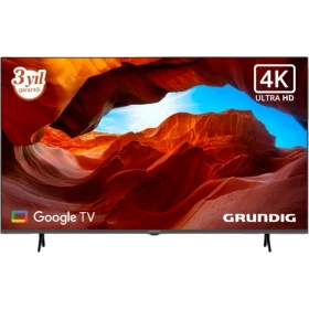 Grundig 55 GJU 8000 Ultra HD 4K LED televizyon, kırmızı kaya manzaralı ekran ve siyah ayaklar