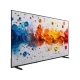 Vestel 65QG9840 Ultra HD 4K QLED televizyon, renkli ekranı ve ince çerçevesiyle üç çeyrek açıdan görünür