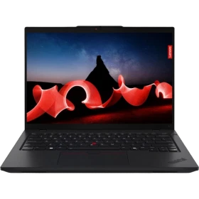 Lenovo ThinkPad L14 G5 21L2S17NTR08 siyah iş ve ofis laptopu, açık ekranlı önden görünüm