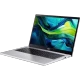 Acer Aspire Go 15 AG15-71P-75MM gümüş iş ve ofis laptopu, açık ekranlı ince tasarımıyla önden açılı görünüm