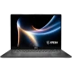 MSI Prestige 16 AI+ C3MG-039TR gri iş ve ofis laptopu, açık renkli arayüz ekranı ile önden görüntü.