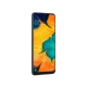 Samsung Galaxy A30 siyah akıllı telefon, ön yüz ekran görünümü ve damla çentikli tasarım