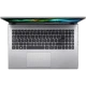 Acer Aspire 3 A315-44P-R9Y8 gümüş iş ve ofis laptopu, açık kapaklı üstten görünüm klavye detayı