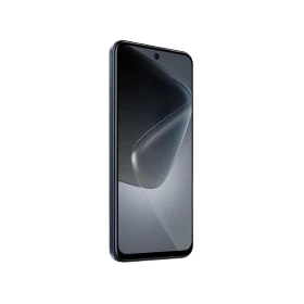 Infinix Hot 50i siyah akıllı telefon, önden ekran görünümü, ortada ön kamera deliği ve ince çerçeve