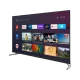 Grundig Frankfurt 43 GGF 6970 B Full HD FHD LED televizyon, uygulama menüsü açık şekilde önden üç çeyrek açıyla