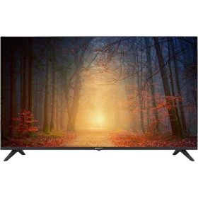 Sunny SN50FMN602 Ultra HD 4K TV, orman manzarası görüntüleyen ince çerçeveli siyah televizyon