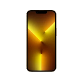 Apple iPhone 13 Pro Max altın renk akıllı telefon, önden görünüm ve çentikli ekran tasarımı