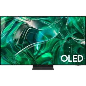 Samsung 55S95C OLED 55 inç Ultra HD 4K televizyon, canlı yeşil ekran görüntüsüyle vitrin fotoğrafı