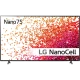 LG 70NANO756PA Ultra HD 4K LED televizyon; NanoCell ekranında renkli çip temalı vitrin görseli