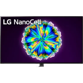 LG 49NANO866NA Ultra HD 4K LED televizyon, renkli NanoCell ekran görseli, genel siyah tasarım