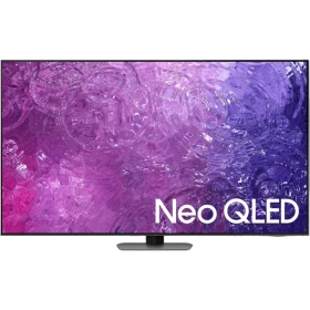 Samsung 85QN90C QLED Ultra HD 4K TV; Neo QLED logosu olan, ince siyah tasarımlı ekran görüntüsü