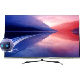 Philips 42PFL6678K Full HD LED TV; dağ manzaralı ekran, genel renk tasarım ve ince ayaklı görünüm