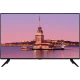 Vestel 40UB8900 Ultra HD 4K LED televizyon, Kız Kulesi manzarası gösteren siyah çerçeveli TV