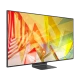 Samsung 75Q95T Ultra HD 4K QLED TV ekranda renkli geometrik tasarım ile, siyah çerçeve genel renk görünüm