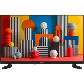Vestel 32FA9740 Full HD FHD LED televizyon, siyah çerçeveli ekranda renkli geometrik şekiller gösteriliyor