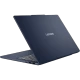 Gri Lenovo IdeaPad Slim 5 83HR0049TR iş ve ofis laptopu, yarı açık açıdan arka kapak ve yan görünüm