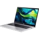 Acer Aspire Go 15 AG15-41P-R4CE gümüş iş ve ofis laptopu, açık kapaklı önden çapraz açıdan görünüm