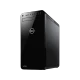 Dell XPS 8930 siyah masaüstü bilgisayar kasası, önden ve yandan görünümüyle