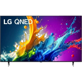 LG 75QNED80T6A Ultra HD 4K QNED televizyon ekranında renkli sıçrayan boya efektleri, genel renk