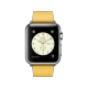 Apple Watch 38 mm gümüş paslanmaz çelik kasalı, Marigold sarı kayışlı akıllı saat