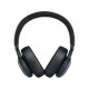 JBL E65BTNC kablosuz siyah kulaklık, yumuşak kulak yastıkları ve ayarlanabilir baş bandıyla önden görünüm